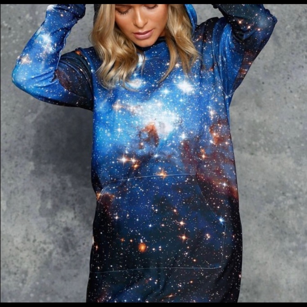 Black Milk Blackmilk Galaxy Blue Slouchy Dress